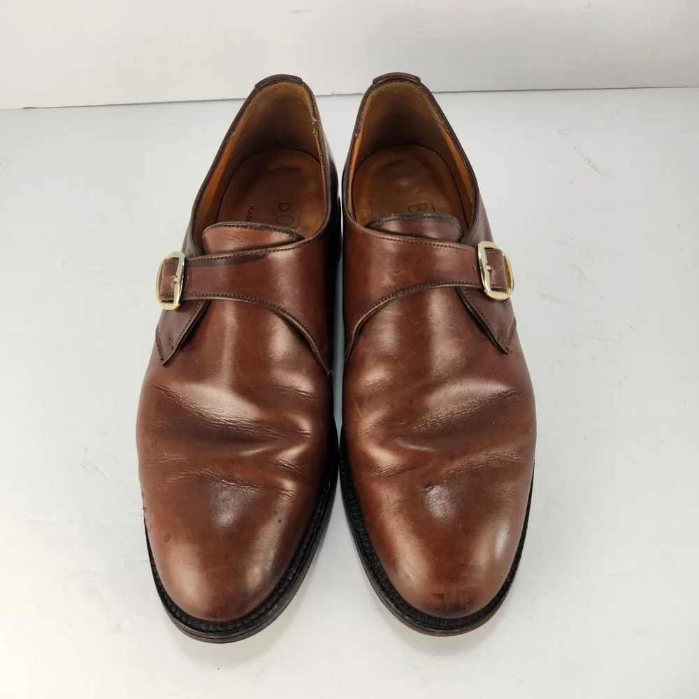 Bowen Made In England Men's Dressy Brown‎ Leather Shoes Size 6.5